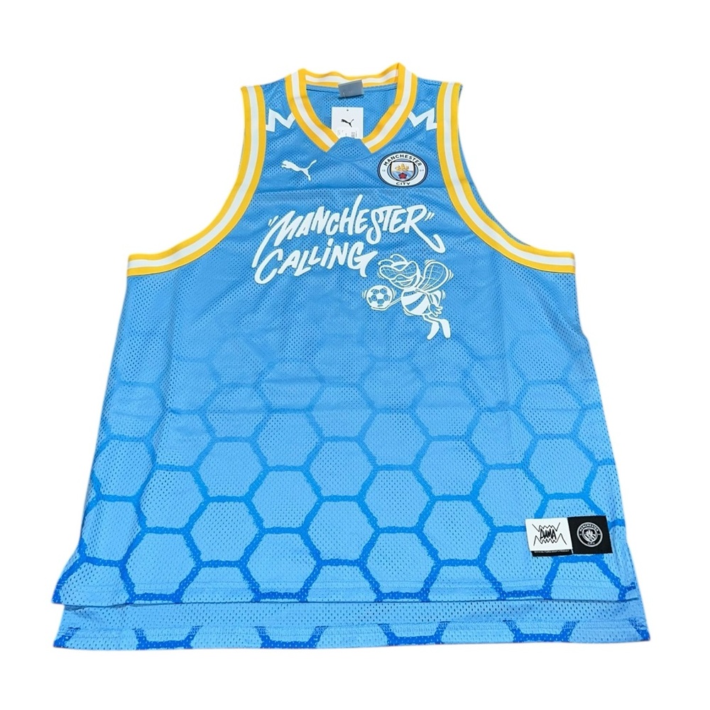 Puma Hoops Manchester City Basketball Jersey Size Large NWT 2025